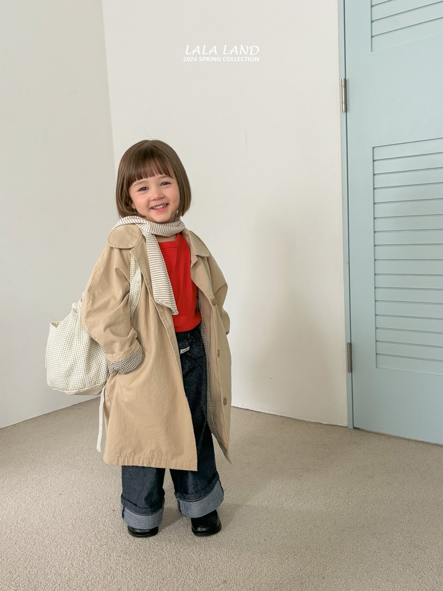 Spring Trench Coat [Cream/M(3-4yr)]