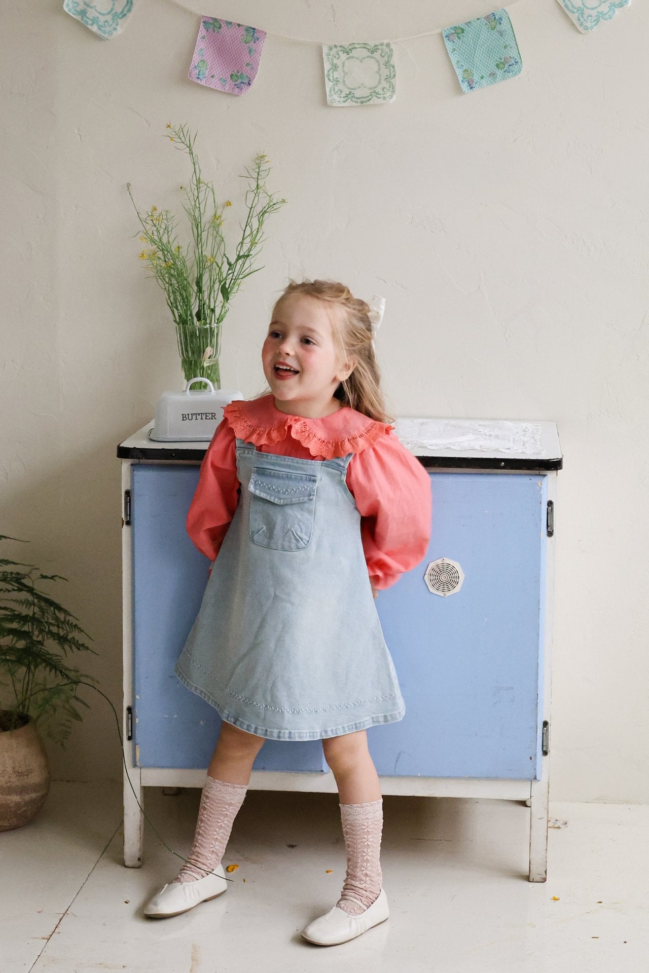 Eva Dress [Blue Denim/120/L(4-5yr)]