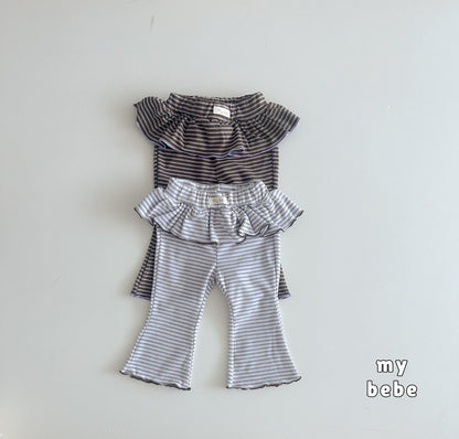 [PRE-ORDER] Stripe Frill Pants