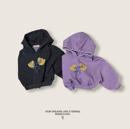 [PRE-ORDER] Yellow Floral Crop Hoodie Sweatshirts