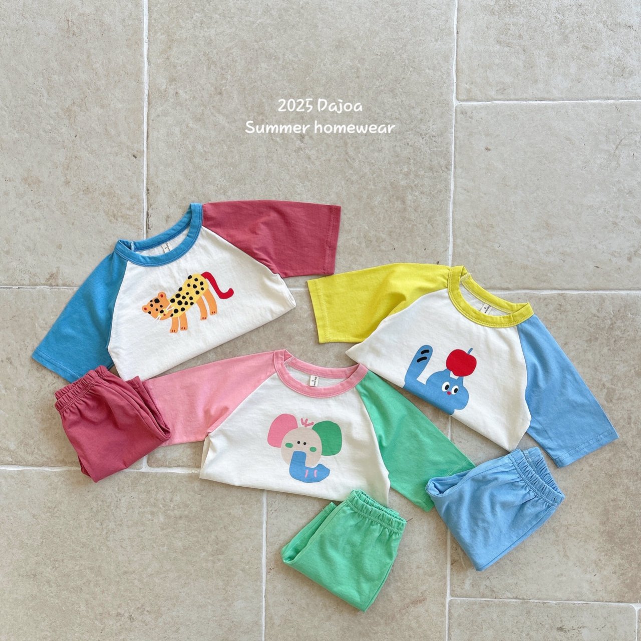 [PRE-ORDER] Animal Color Block Home Wear Set