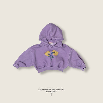 [PRE-ORDER] Yellow Floral Crop Hoodie Sweatshirts
