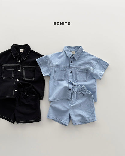 [PRE-ORDER] Two Pocket Linen Top Bottom Set
