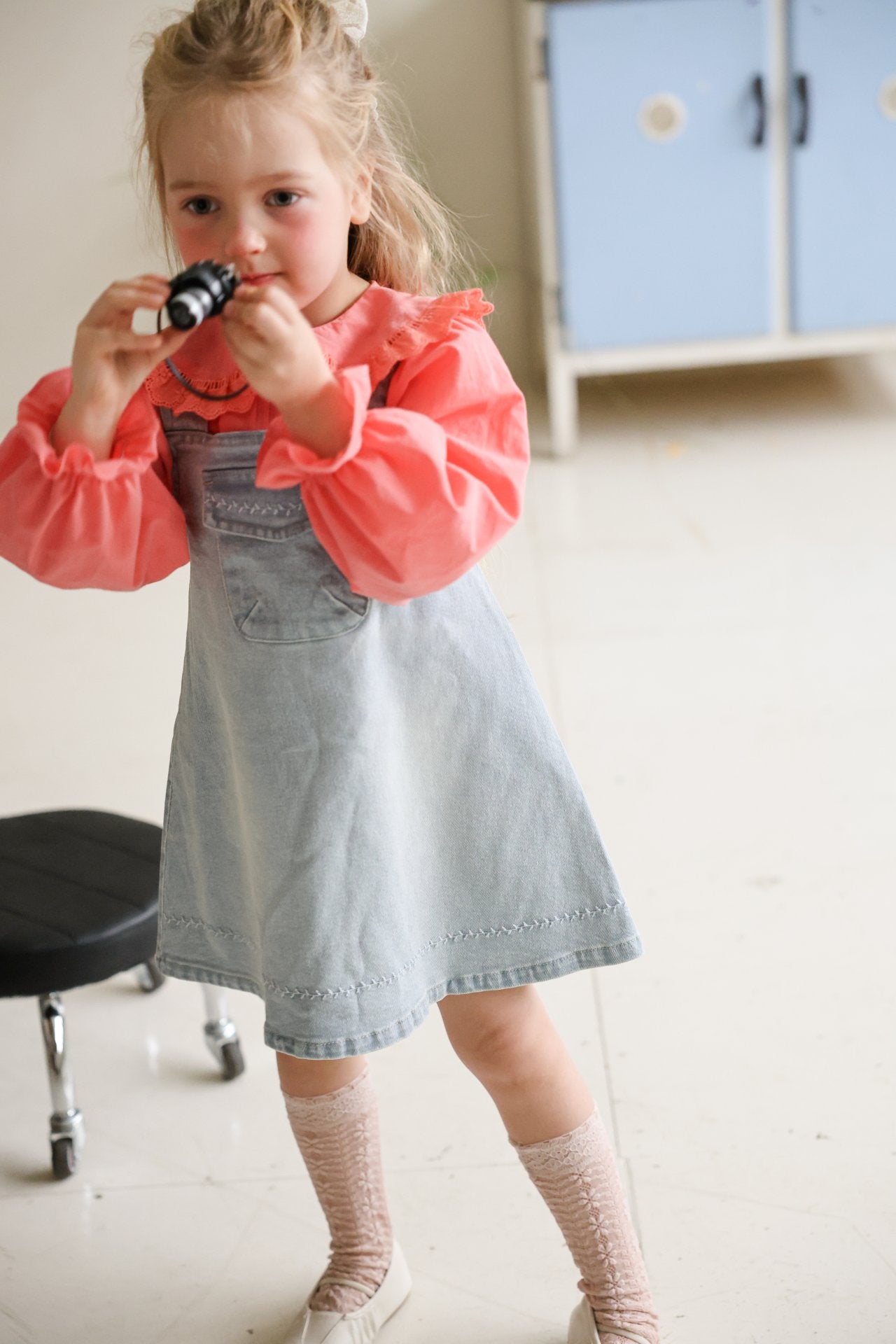 Eva Dress [Blue Denim/120/L(4-5yr)]