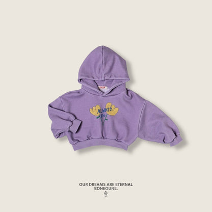 [PRE-ORDER] Yellow Floral Crop Hoodie Sweatshirts