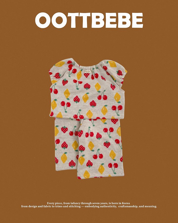 [PRE-ORDER] Cherry Puff Top Bottom Set