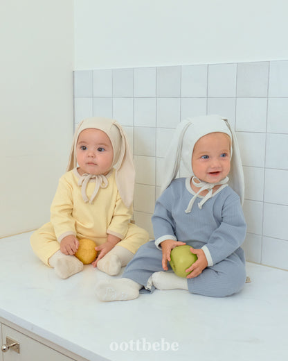 [PRE-ORDER] Butter Cream Body Suit + Bonnet Set