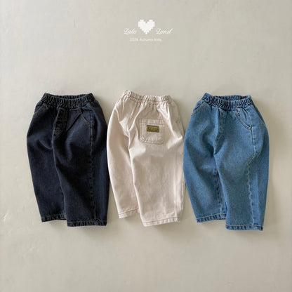 [PRE-ORDER] Wide Curved Denim Pants