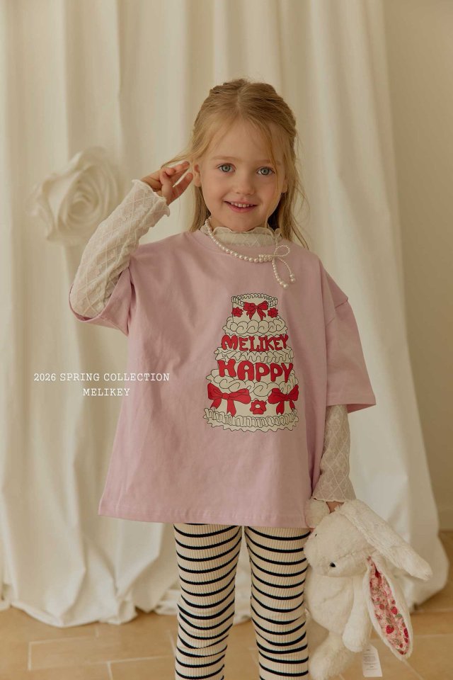 Cake T-Shirts [Pink/JS(8-9yr)]