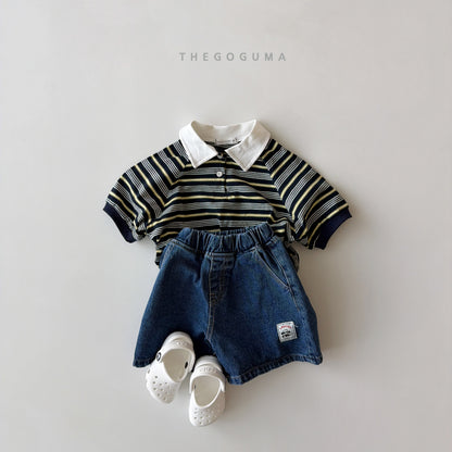 [PRE-ORDER] Pong Pong Stripe Collar T-Shirts