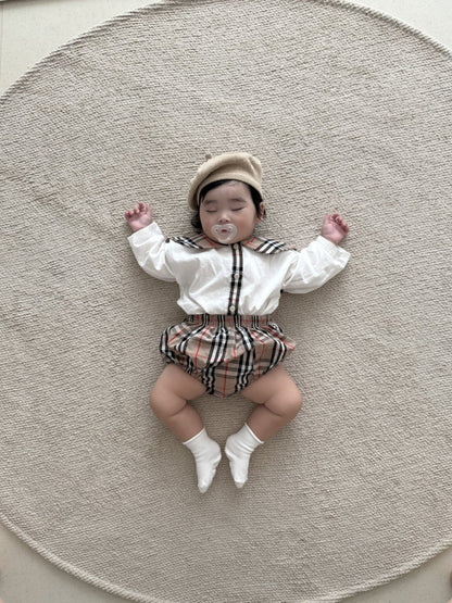 [PRE-ORDER] Check Baby Shirts + Bloomer Set