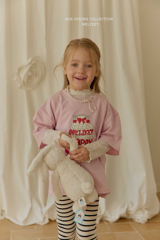 Cake T-Shirts [Pink/JS(8-9yr)]