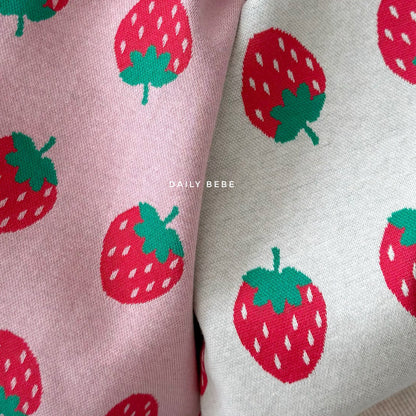 [PRE-ORDER] Strawberry Top Boot-Cut Pants Set