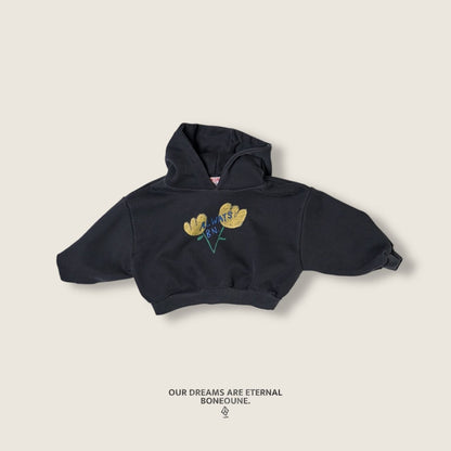 [PRE-ORDER] Yellow Floral Crop Hoodie Sweatshirts