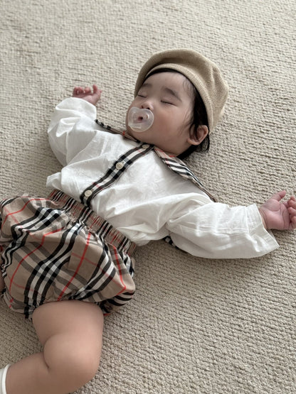 [PRE-ORDER] Check Baby Shirts + Bloomer Set