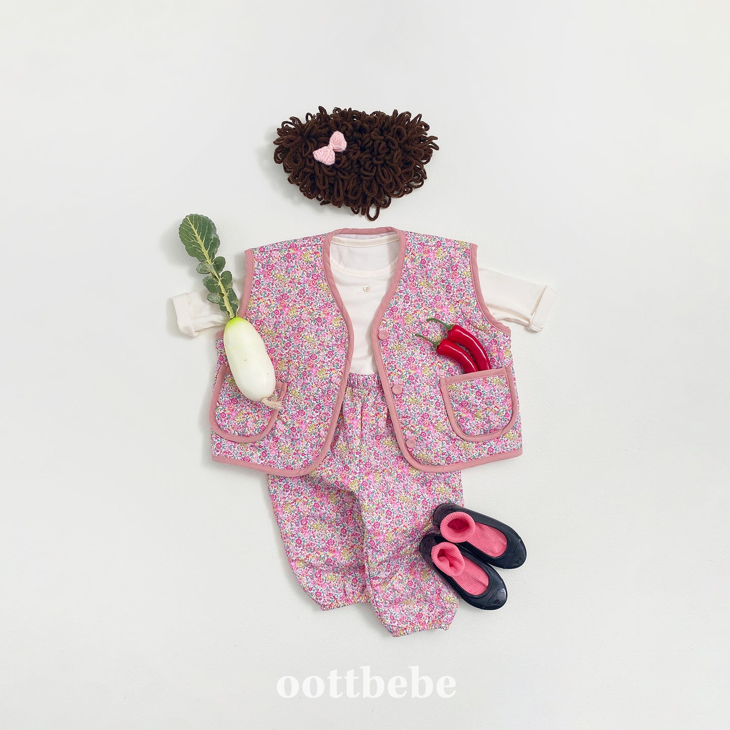 [Limit Time Order] Grandma Vest Bottom Set