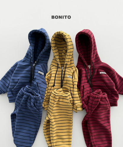 [PRE-ORDER] We Stripe Hoodie Jacket Bottom Set