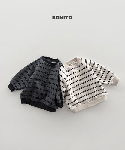 [PRE-ORDER] Stripe Henry Neck Sweatshirts (Mom&Dad Couple)