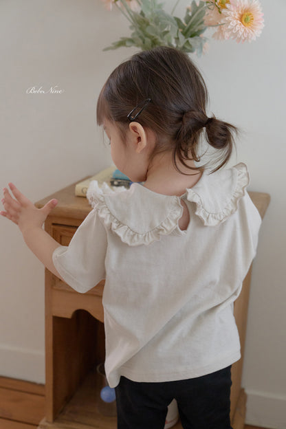 [PRE-ORDER] Frill Round Collar T-Shirts