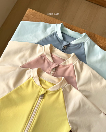 [PRE-ORDER] Bunny Rash Guard Zip-Up Bottom Set
