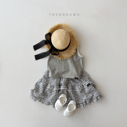 [PRE-ORDER] Petite Stripe Sleeveless T-Shirts