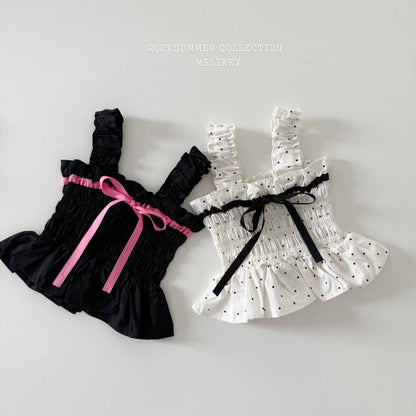 Jenny Ribbon Blouse [Black/M(3-4yr)]