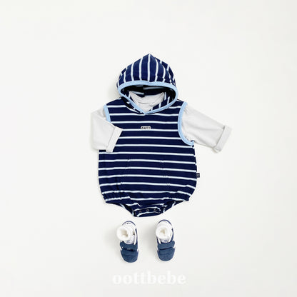 [PRE-ORDER] Urban Stripe Hoodie Body Suit