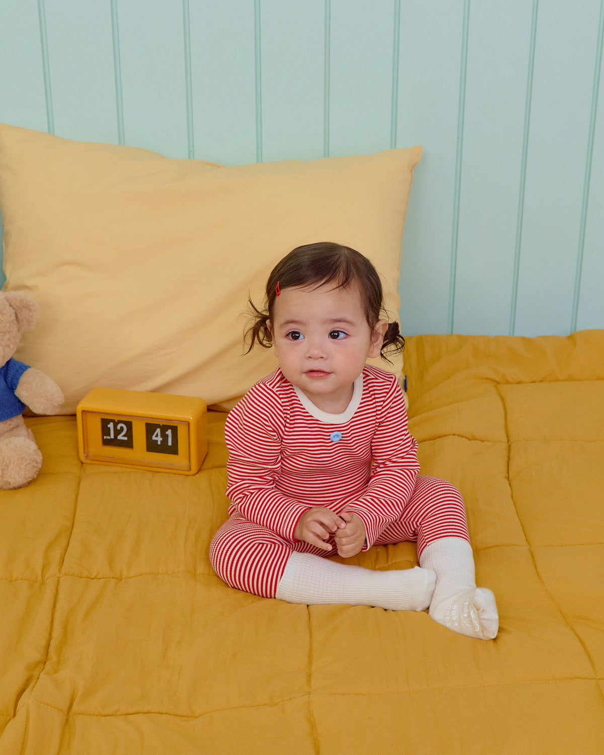Vanilla Latte Home Wear Set [Blue/Yellow/XL(4-5yr)]