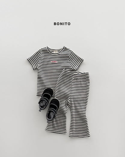 [PRE-ORDER] Slim Stripe Top Bottom Set