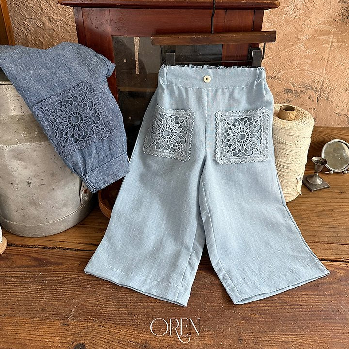 [PRE-ORDER] Mare Lace Linen Denim Pants