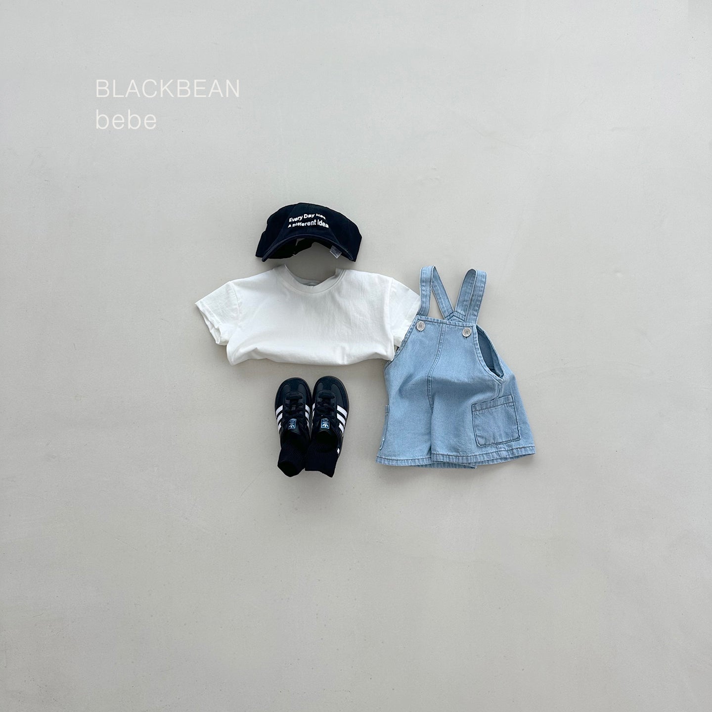 [PRE-ORDER] Pocket Denim Baby Overalls + Top Set