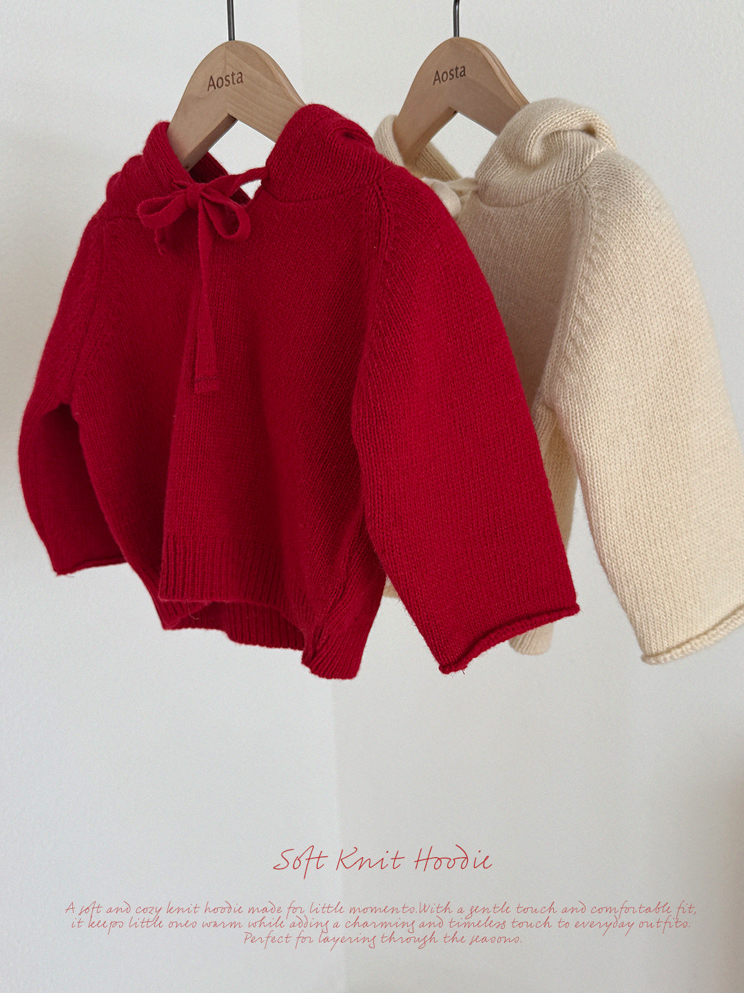 Cookie Sweater Hoodie Top [Red/L(3-5yr)]