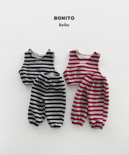 [PRE-ORDER] Baby Stripe Vest Bottom Set