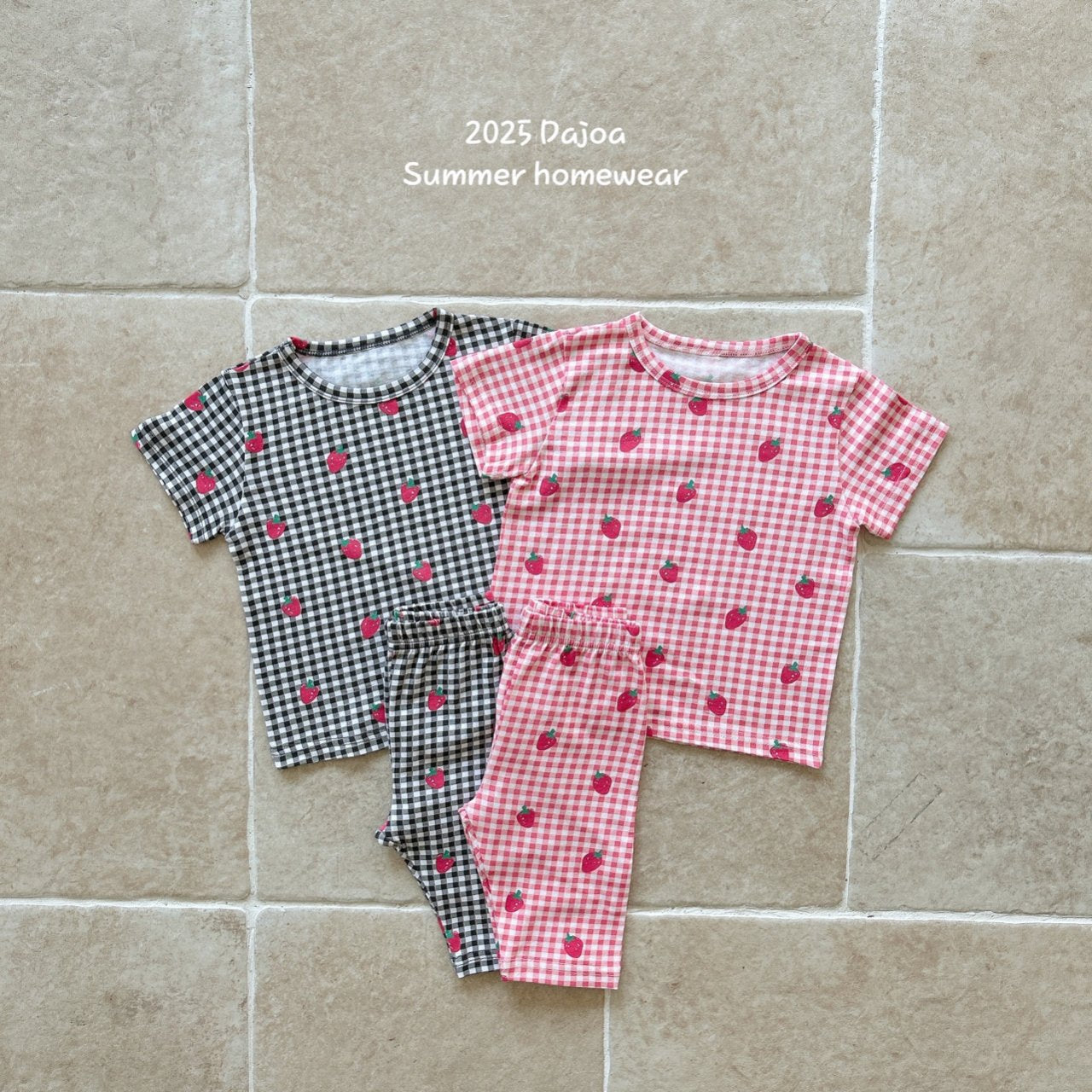 [PRE-ORDER] Check Strawberry Home Wear Set
