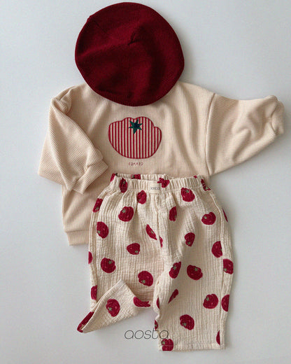 Tomato Sweatshirts [Ivory/M(1-2yr)]