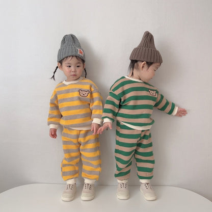 [PRE-ORDER] Stripe Bear Top Bottom Set