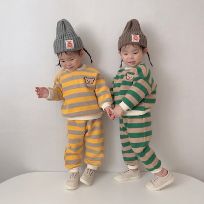 [PRE-ORDER] Stripe Bear Top Bottom Set