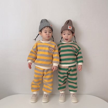 [PRE-ORDER] Stripe Bear Top Bottom Set