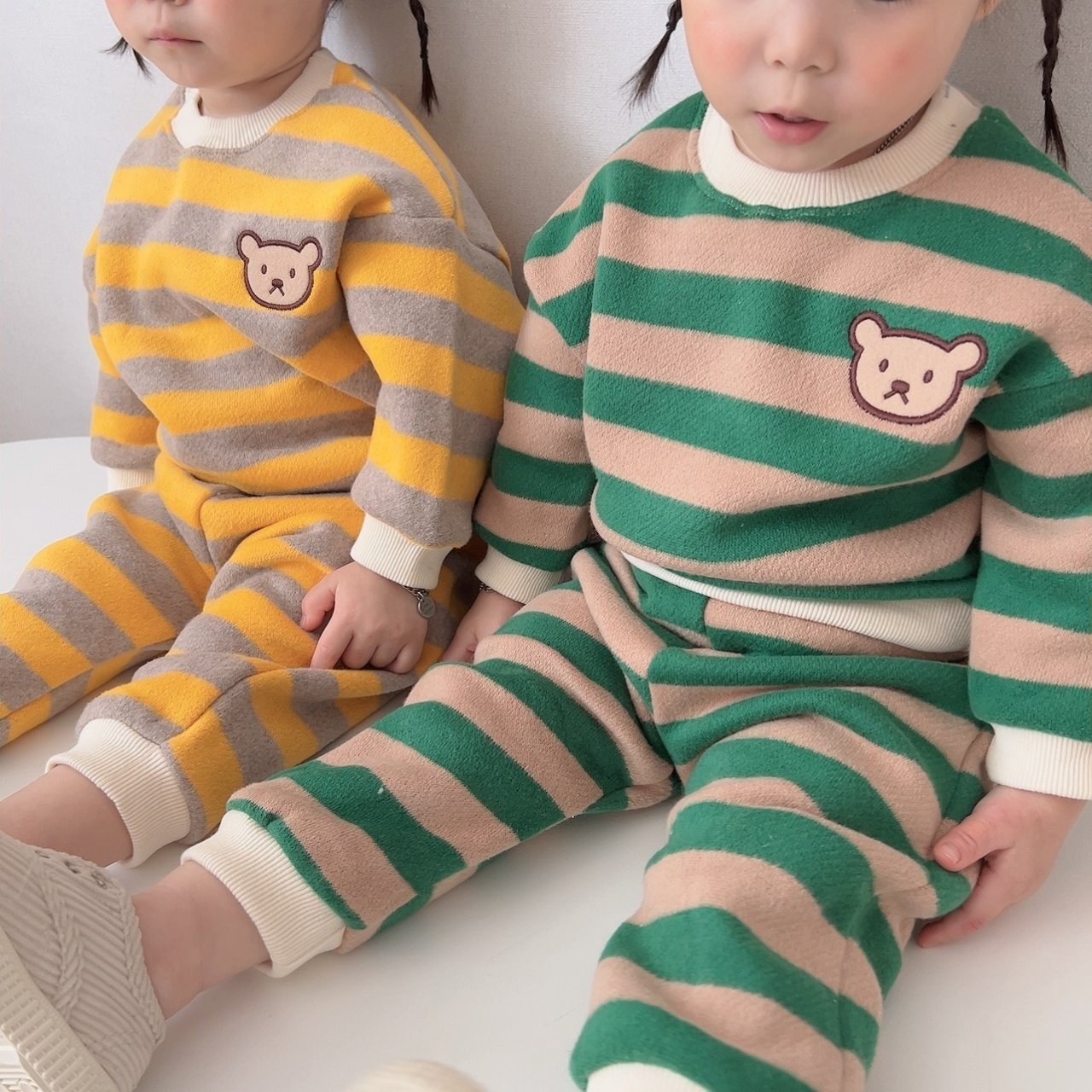 [PRE-ORDER] Stripe Bear Top Bottom Set