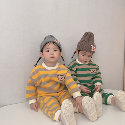 [PRE-ORDER] Stripe Bear Top Bottom Set
