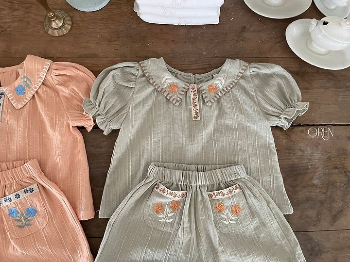 [PRE-ORDER] Florent Embroidery Top Bottom Set