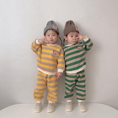 [PRE-ORDER] Stripe Bear Top Bottom Set