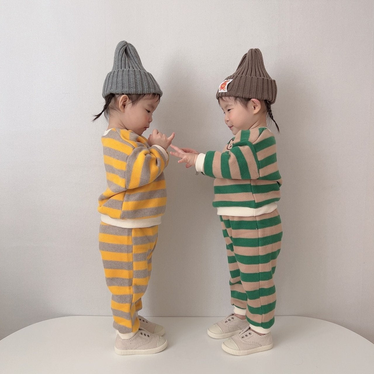 [PRE-ORDER] Stripe Bear Top Bottom Set