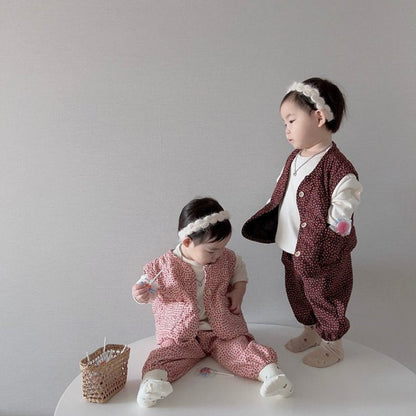 [PRE-ORDER] Floral Vest Bottom Set