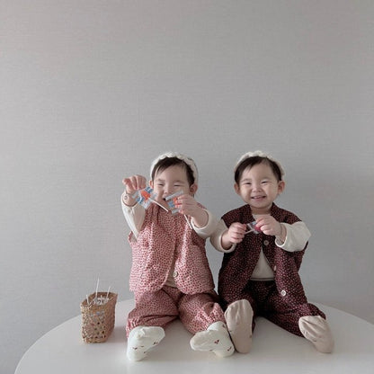 [PRE-ORDER] Floral Vest Bottom Set