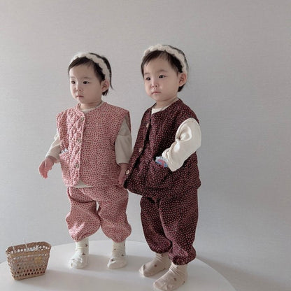 [PRE-ORDER] Floral Vest Bottom Set