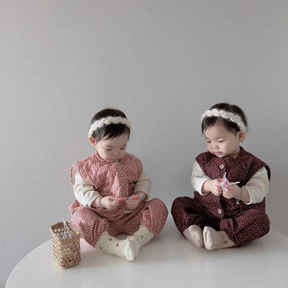 [PRE-ORDER] Floral Vest Bottom Set