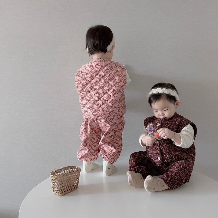 [PRE-ORDER] Floral Vest Bottom Set