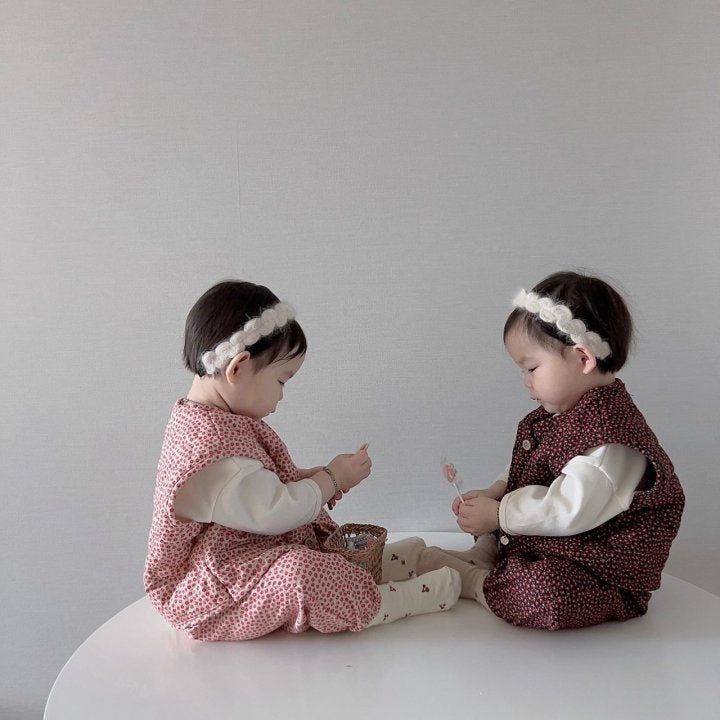 [PRE-ORDER] Floral Vest Bottom Set