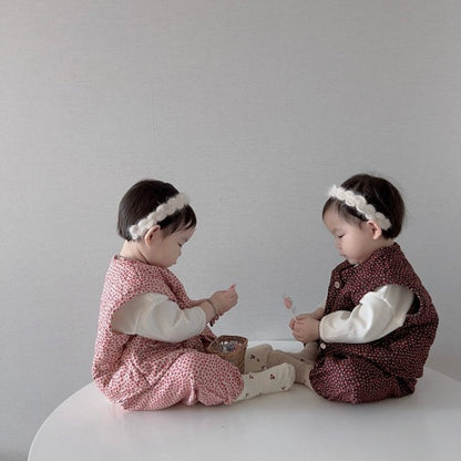 [PRE-ORDER] Floral Vest Bottom Set